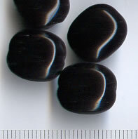 Glasperlen Opak Schwarz
