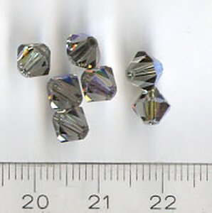6mm Swarovski Black Diamond AB