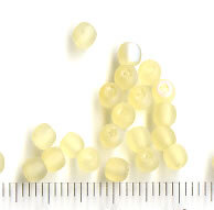 4mm Glasperlen Creme AB Matt