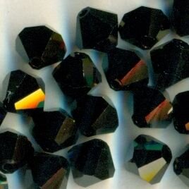 6mm Swarovski Jet Nut*