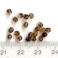 3mm Facettiert mehrfarbig  Braun