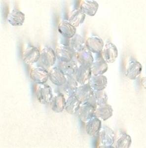 3mm Facettiert Glasschliffperlen Transparent Hellblau