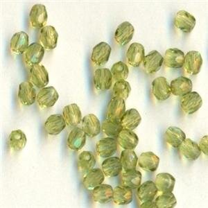 3mm Facettiert Grün Transparent 50230