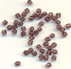 3mm Facettiert Amethyst Transparent
