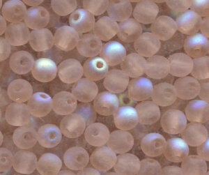 4mm Glasperlen Rosa Matt AB