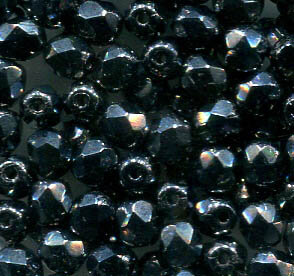 4mm Facettiert JET HEMATITE 23980/14400