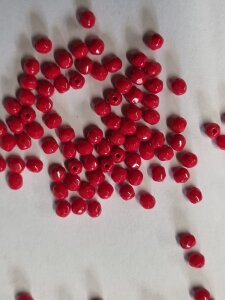 4mm Facettiert OPAK CORAL RED 93200