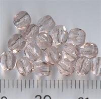 4mm Facettiert Rosa transparent