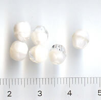 6 mm Facettiert Klar mit Cremerosa