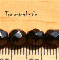 6 mm Facettiert Jet (Schwarz) 23980