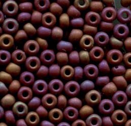 2,6mm Rocailles Opak Rot Rainbow Matt 14600