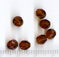 6mm Facettiert Braun