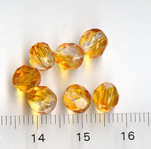 6mm Facettiert Crystal mit Orange