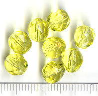 8mm Facettiert Gelb