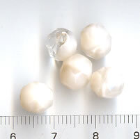 8mm Facettiert Cremerosa-Klar