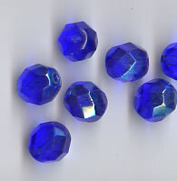 8mm Facettiert Blau AB