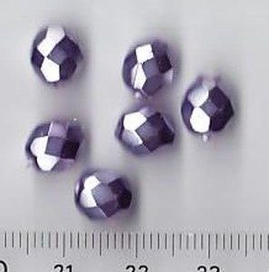 8mm Facettiert Violet Metallic