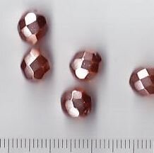 8mm Facettiert Rosa Metallic