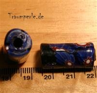 Glasperlen Bighole Blaue Rolle