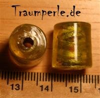Glassperlen Tube Gelb