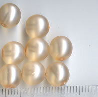 8mm Glaswachsperlen Rosa Transparent Matt