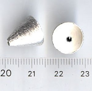 Silbermetall  Perlenkappen