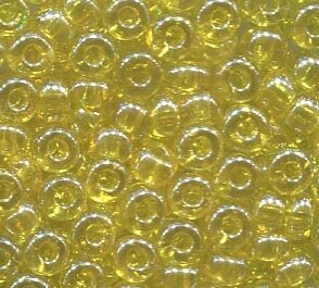 4mm Rocailles Gelb Transparent Lüsternd