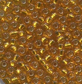 2,6mm Rocailles Gelbgold mit Silbereinzug 87060