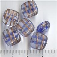 Glasperlen Quadrat, Blau