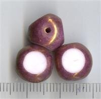 Glasperlen Violet Bedampft,  Drei Seiten Geschliffen