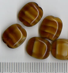 Glasperlen Braun meliert