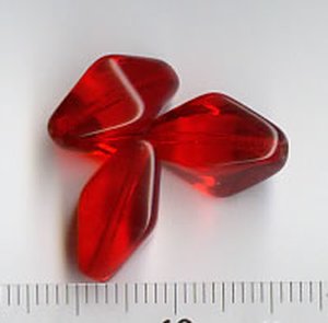 Glasperlen Rot