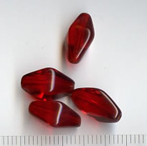 Glasperlen Rot