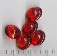 Glasperlen Rot