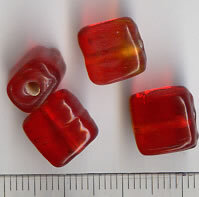Glasperlen Rot