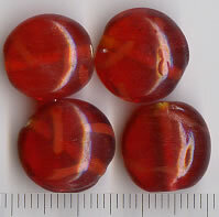 Glasperlen Rot mit Muster