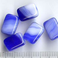 Glasperlen Blau