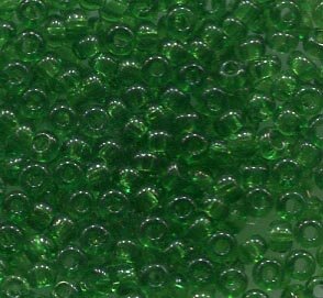 2,6mm Rocailles Grün Transparent 50430