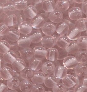 4mm Glasperlen Rosa Transparent