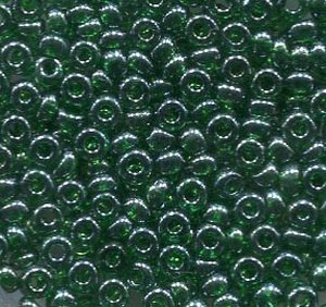 2,6mm Rocailles Transparent Grün Lüsternd