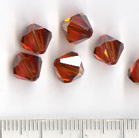 8mm Swarovski  Red Magma*