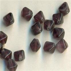 Glasperlen Amethyst Meliert