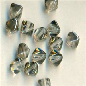 Glasperlen Klar mit Silberbedampfung