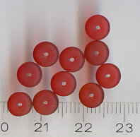 Glasperlen Rot Linsen