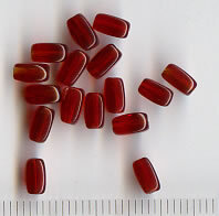 Glasperlen Rot