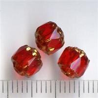 6mm Fac. Antik Style Rot-Gold