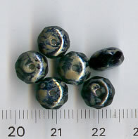 8mm Glasperlen Rondell Facetiert Grün Picasso