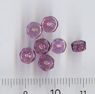 5mm Glasperlen Rondell Facetiert Violet