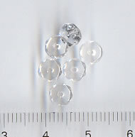 5mm Glasperlen Rondell Facettiert Klar