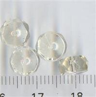 8mm Glasperlen Rondell Facetiert Hellgelb
